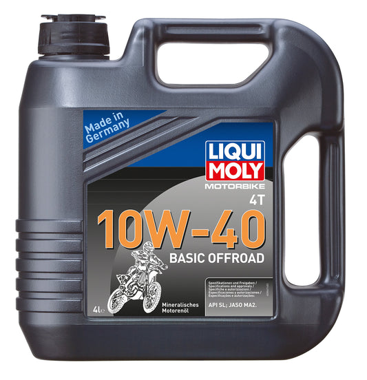 LIQUI MOLY Motociklu 4T 10W-40 Basic Offroad | 4 L | Motociklu 4-taktu eļļa | Art.-Nr.: 3062