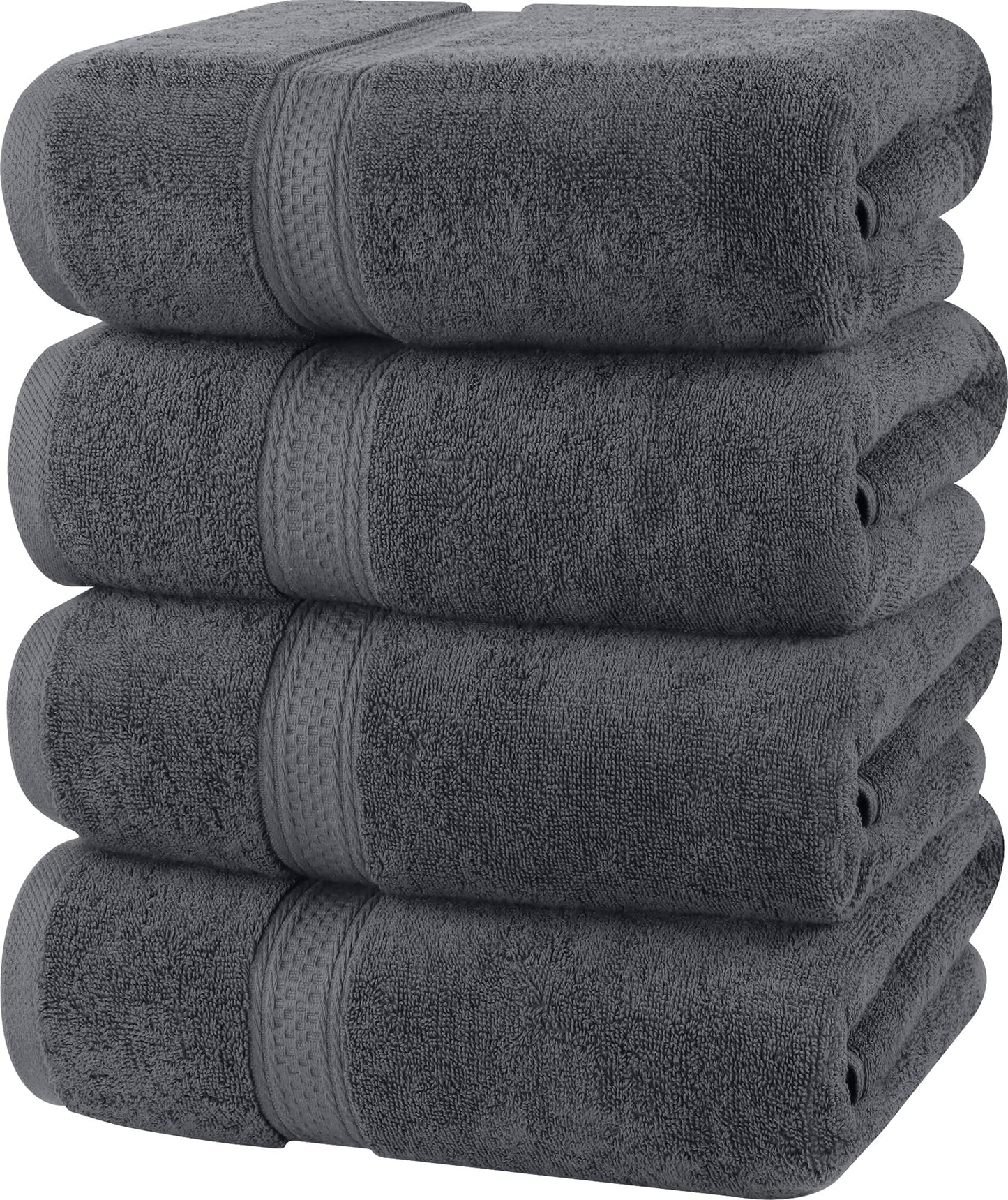 Vannas dvieļi Utopia Towels 4 gab., 100% gredzenveida kokvilna, pelēki