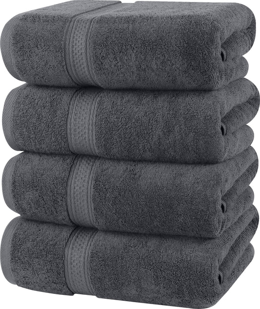 Vannas dvieļi Utopia Towels 4 gab., 100% gredzenveida kokvilna, pelēki