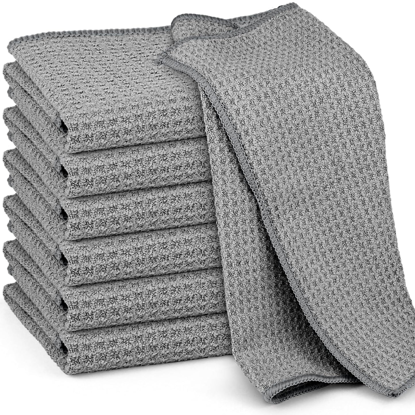 Ekedalen spuldināšanas lupatiņas 6 gab., mazgājamas 30 x 30 cm, mikrošķiedras vafeļveida drānas, pelēkas