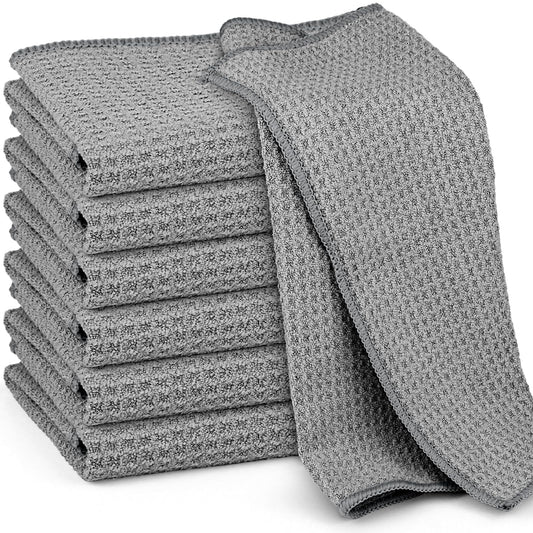 Ekedalen spuldināšanas lupatiņas 6 gab., mazgājamas 30 x 30 cm, mikrošķiedras vafeļveida drānas, pelēkas