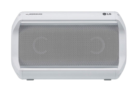 LG PK5W āra Bluetooth skaļrunis ar Meridian tehnoloģiju balts