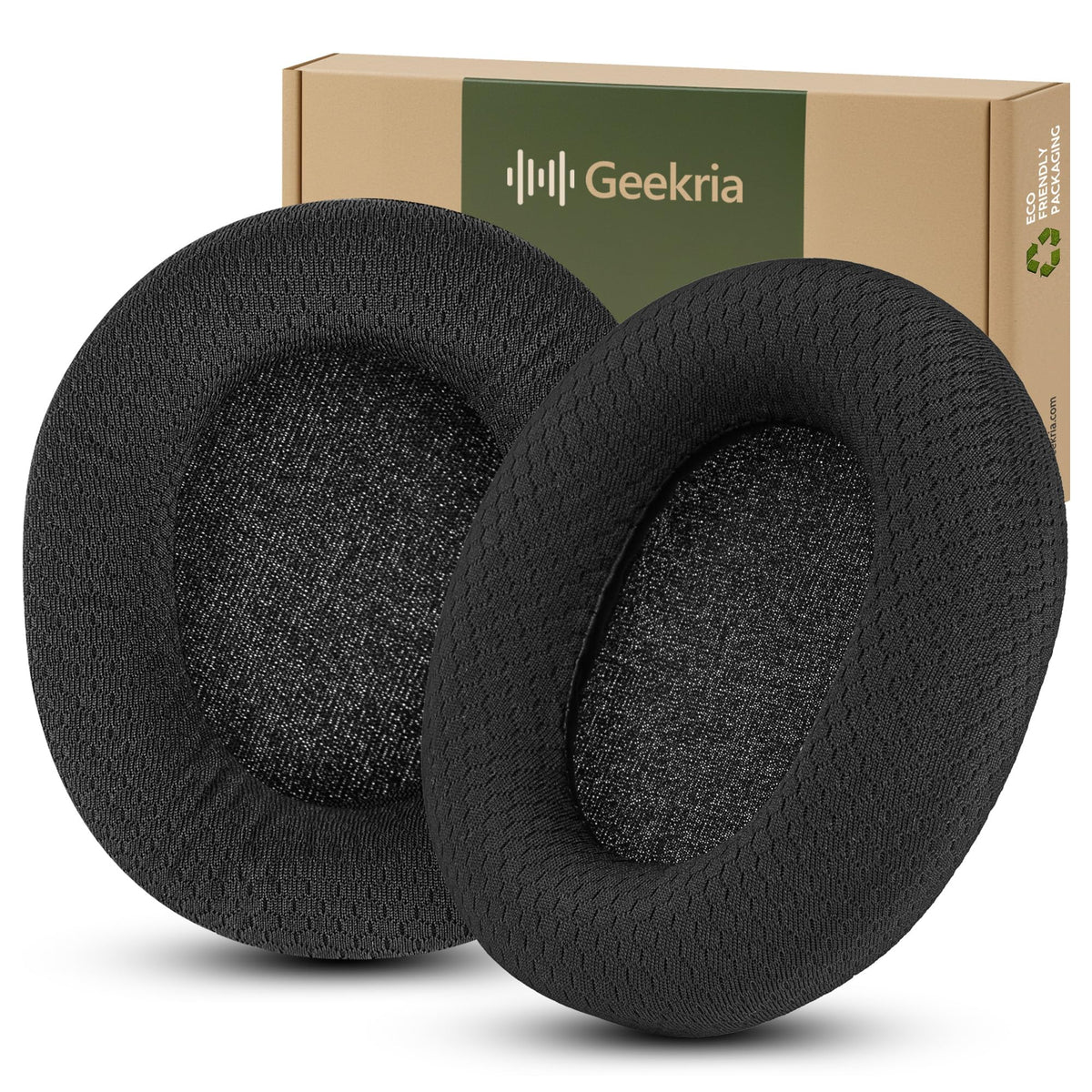 Xbox austiņu ausu spilventiņi Geekria Komfort-Ohrpolster no sieta materiāla, rezerves ausu spilventiņi, saderīgi ar Microsoft Xbox Wireless/Verkabelt, Xbox Stereo/Stereo-Headset zum 20-jährigen Jubiläum, melni