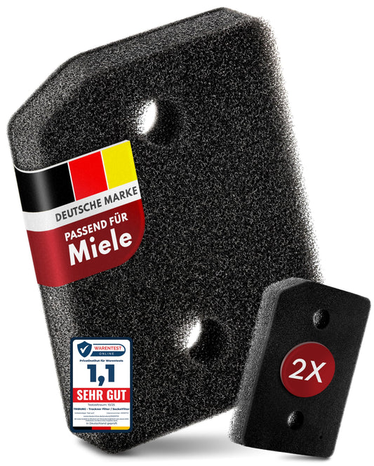 2x Premium žāvētāja filtrs Miele T1 9164761, cokola filtrs veļas žāvētājam un siltumsūkņa žāvētājam, 207 x 157 x 30mm, sūkļa filtrs Active, EditionEco, Silence, SpeedCare un citām sērijām