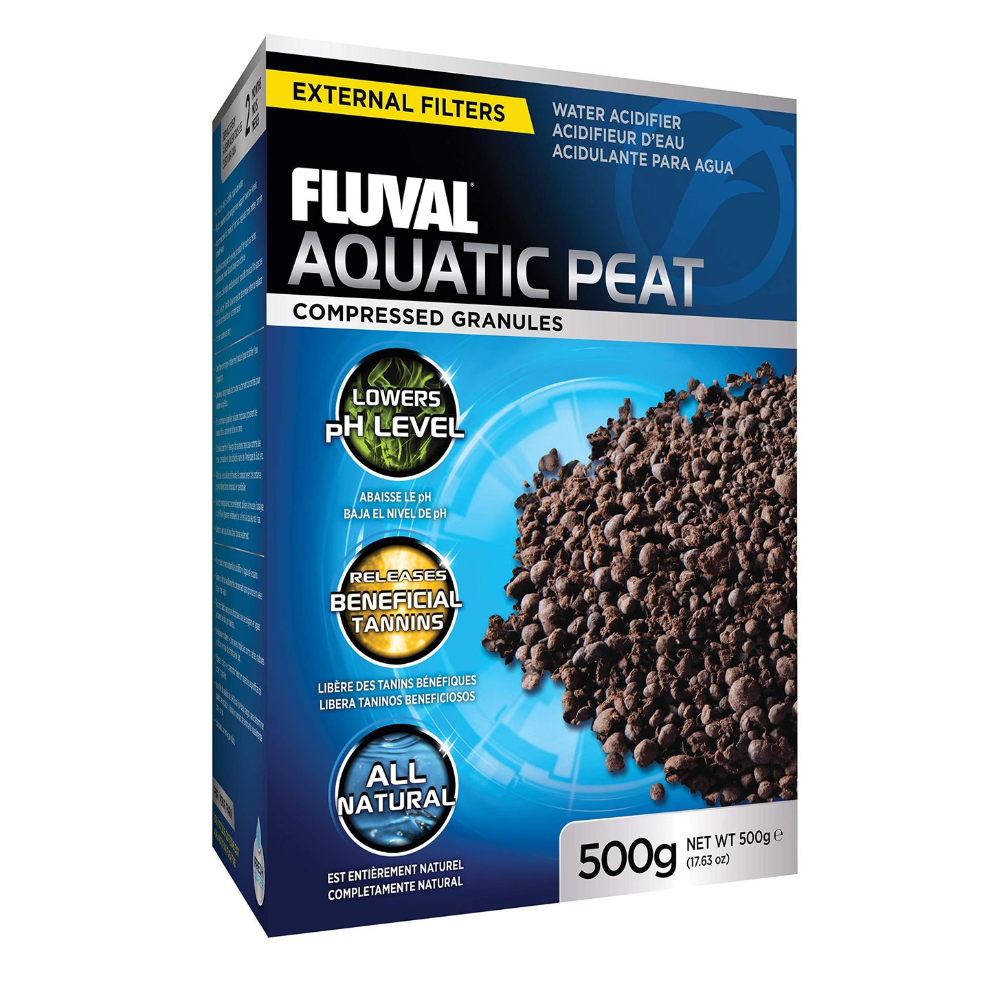 Fluval torfa granulas, filtra elements spēcīgai ūdensaugu augšanai saldūdens akvārijos, 500g