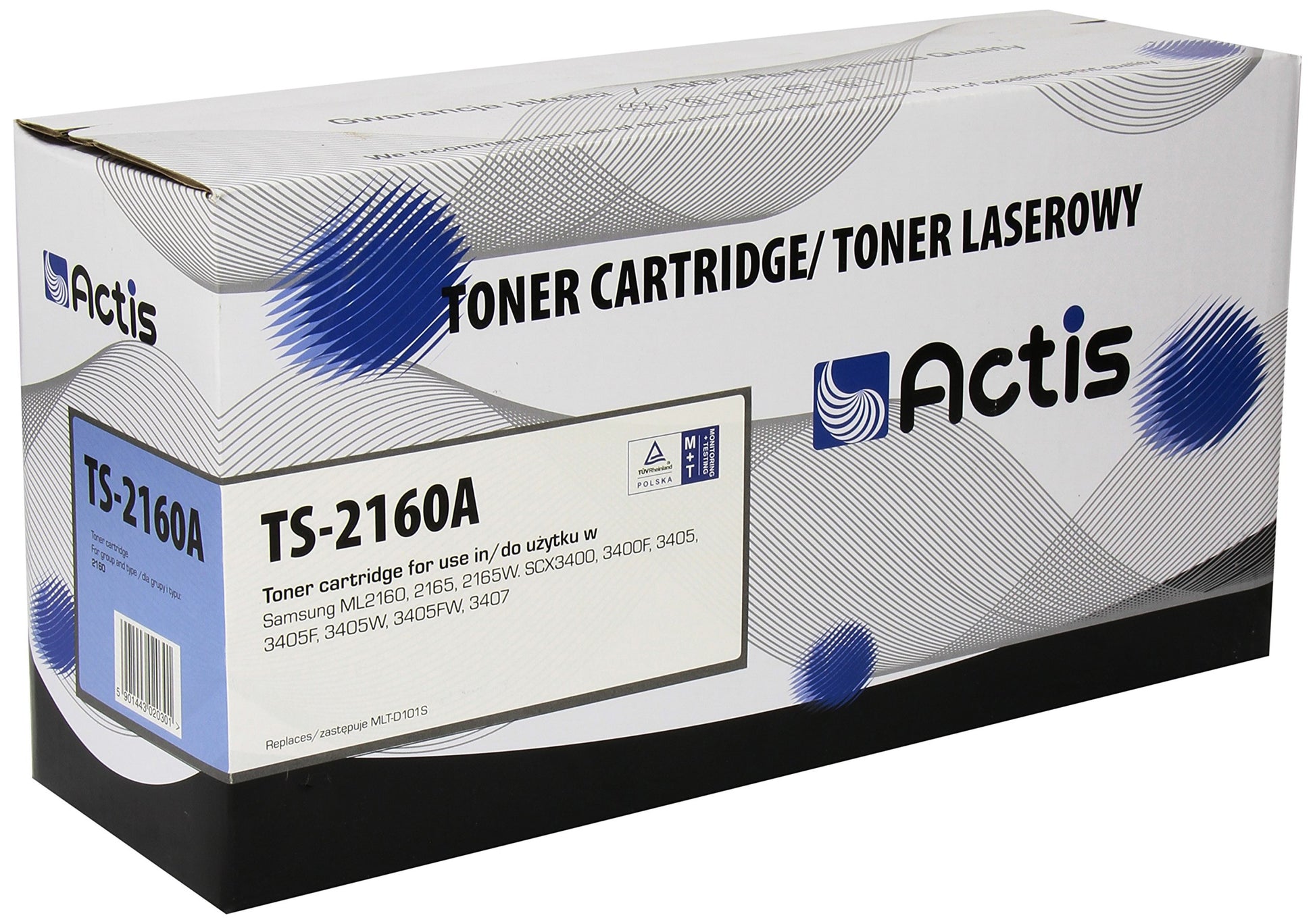 Actis MLT-D101S Toner - High-quality black toner cartridge for Samsung printers, yields up to 1,500 pages.