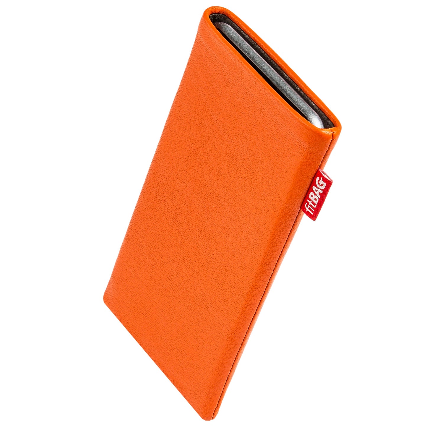 Samsung Galaxy S26 Ultra telefona maciņš fitBAG Beat Orange, īstas Nappa ādas soma ar mikrošķiedras oderi, ar tīrīšanas funkciju, ražots Vācijā