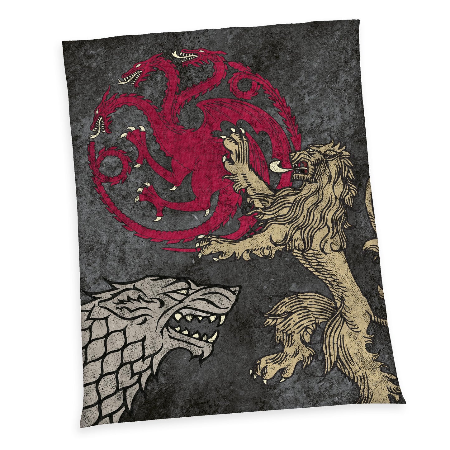 Game of Thrones pūkaina Wellsoft sega, 150 x 200 cm, 100% poliesters, daudzkrāsaina