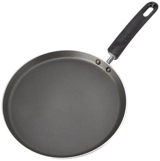MasterClass pankūku forma - 24 cm, melna, nelipīgs pārklājums, piemērota indukcijai, ar uzdrukātu recepti