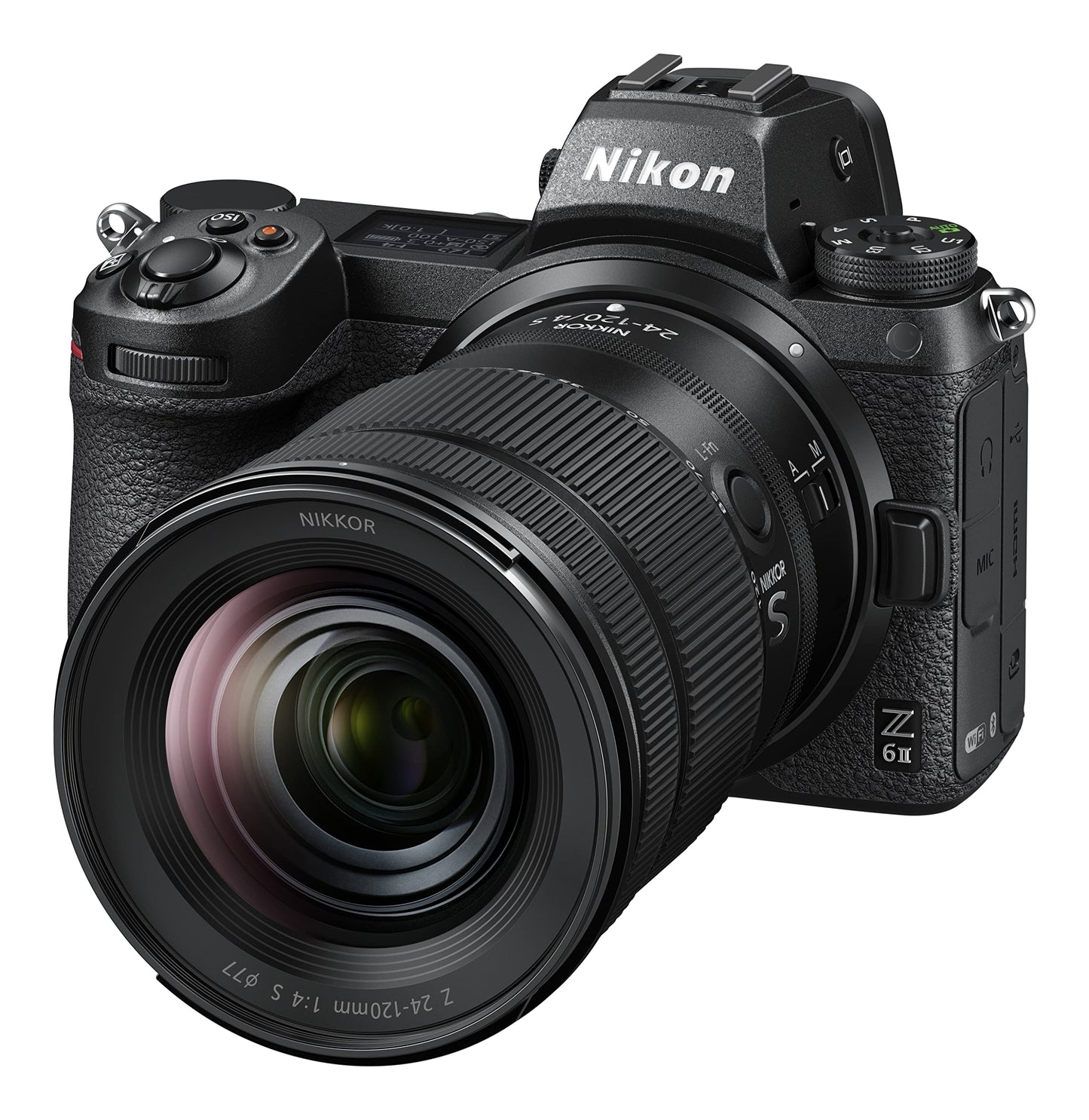 9. Nikon Z 6II KIT Z 24–120 mm 1:4 S (24,5 MP, 14 attēli sekundē, hibrīda AF, 2 EXPEED procesori, divas atmiņas kartes slots, 4K UHD video ar 10-bit HDMI izeju) melna