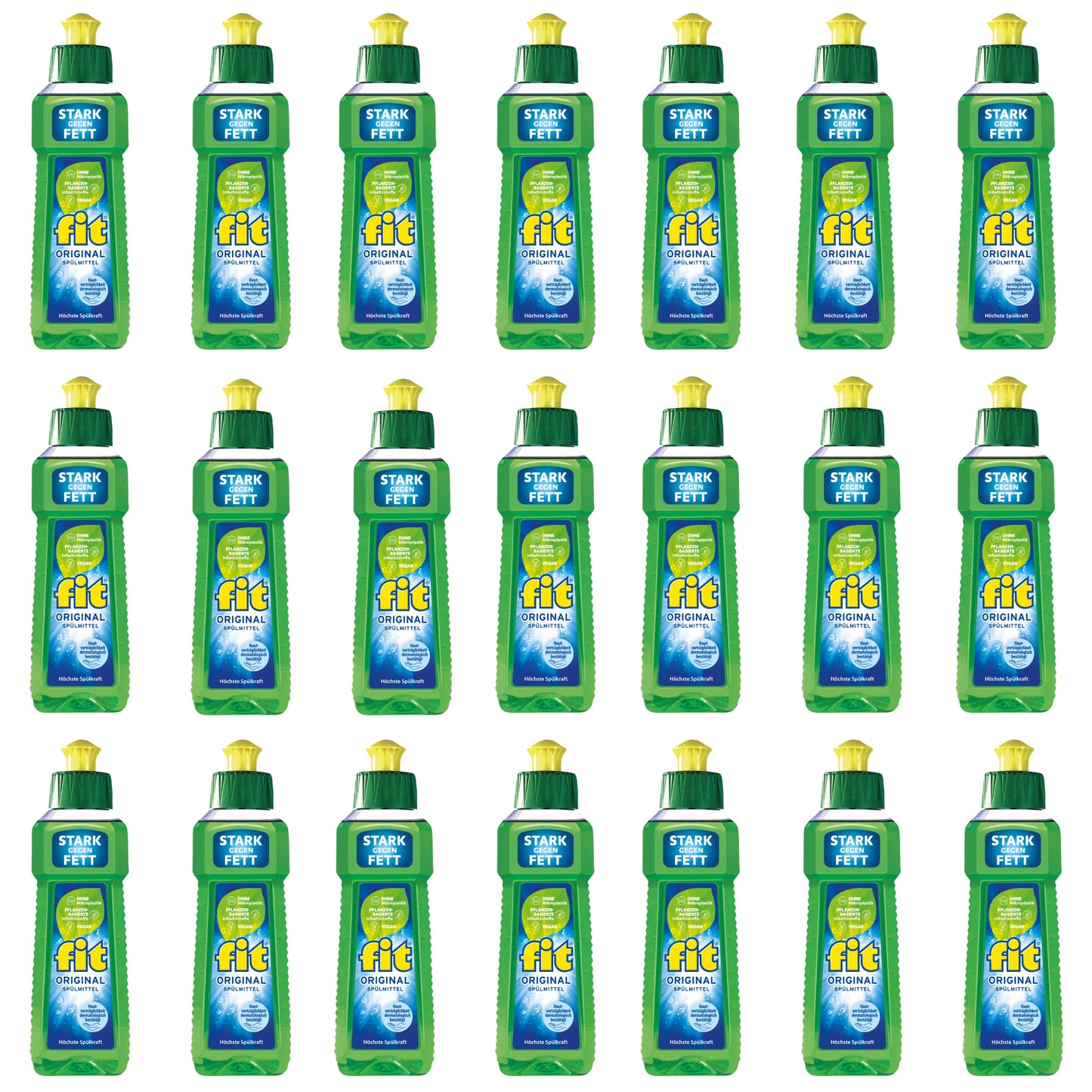 Šķidrs trauku mazgāšanas līdzeklis fit Original, 54 x 100ml, bioloģiski noārdāms, augsta mazgāšanas jauda un ekonomisks patēriņš, ilgtspējīgs un vegānisks