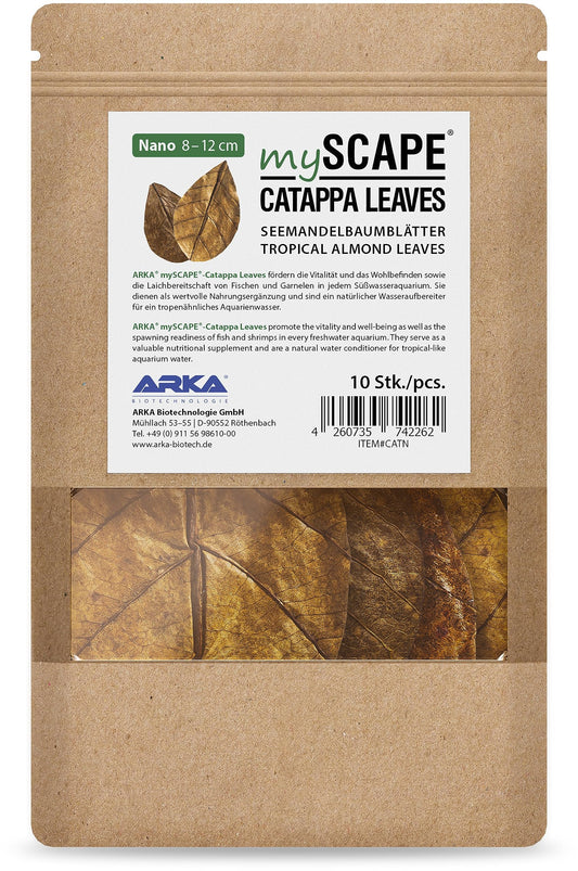 Katapas lapas akvārijam 8-12 cm, Catappa Leaves Nano, 10 gab.