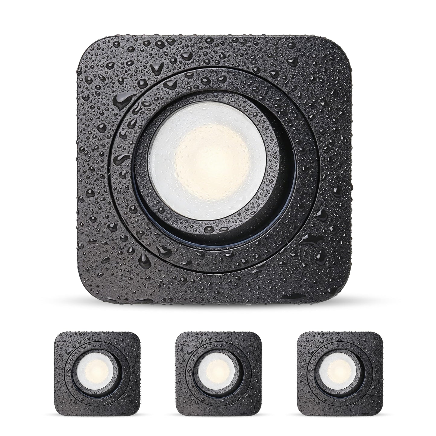 LED iebūvējams prožektors mega lumen 3 gab. IP65 grozāms, nomaināms gaismas avots