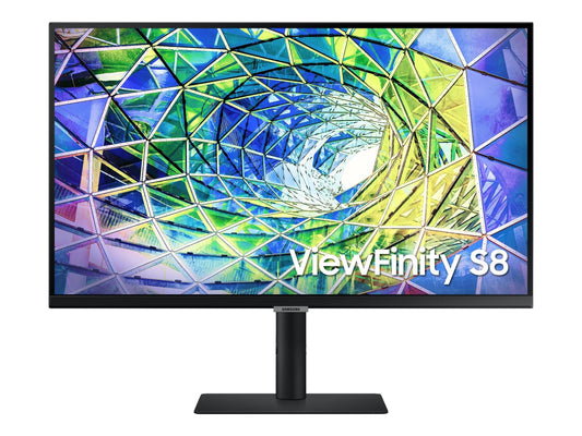 Samsung S27A800U - 27" 4K UHD IPS Monitor, 16:9 aspect ratio, 5ms response time, HDR support, frameless design.