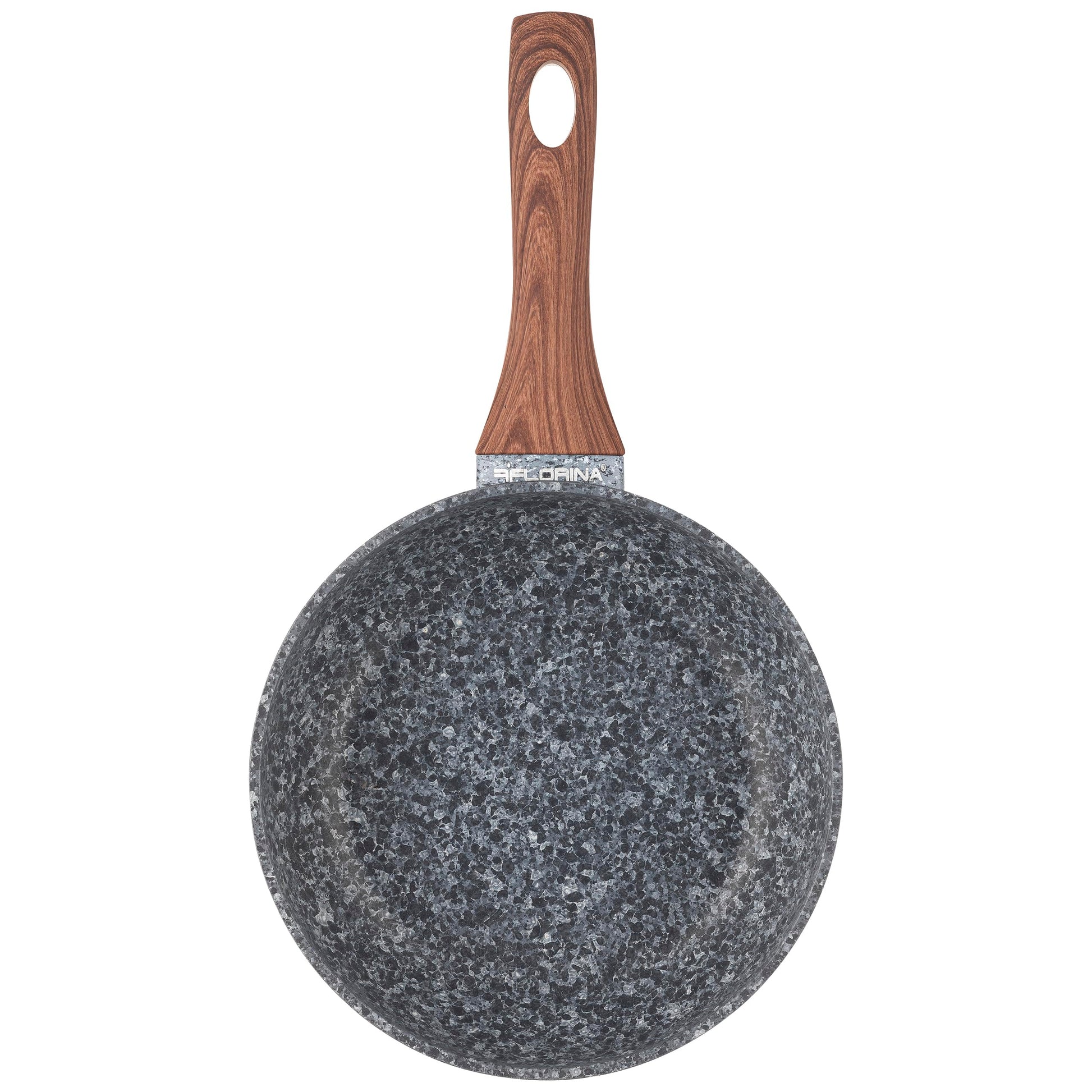 Florina MASTER I 20 cm - alumīnija nelīpoša panna ar koka imitācijas Soft-Touch rokturi, piemērota visām plītīm.