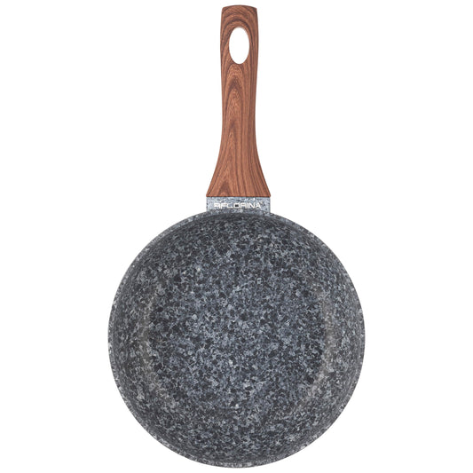 Florina MASTER I 20 cm - alumīnija nelīpoša panna ar koka imitācijas Soft-Touch rokturi, piemērota visām plītīm.