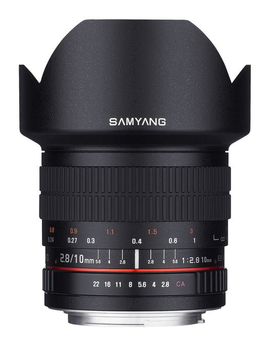 Samyang 10 mm F2.8 ED AS NCS CS Ultra plaša leņķa objektīvs Pentax K un Samsung K mount digitālajām SLR kamerām (SY10M-P)