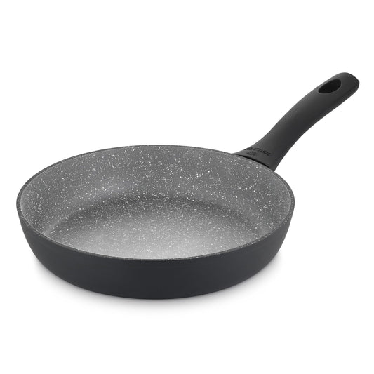 Gerlach Granitex Grey 24 cm frying pan - marble ceramic coating, suitable for induction, gas, and electric stoves.