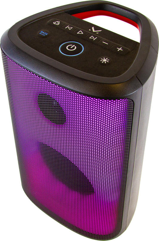 Majestic Flame 22 PRO - Bluetooth skaļrunis 5.3, 6 LED gaismas efekti, USB/AUX-IN/MIC, uzlādējama akumulators, TWS funkcija, rokturis