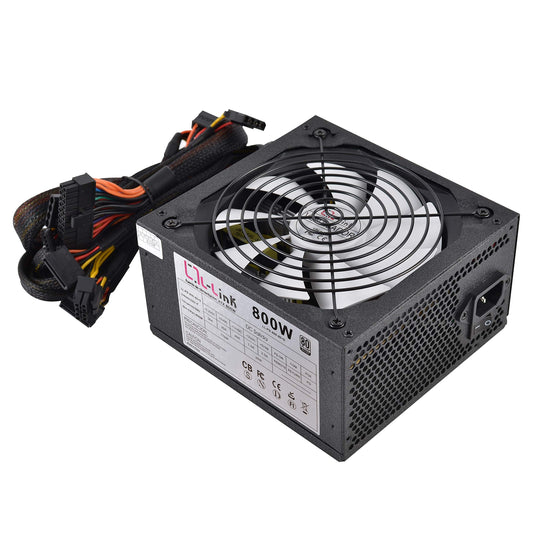 L-link ATX barošanas bloks 800W 80 Plus Silver LL-PS-800-80+S - High efficiency, reliable power supply, 80 Plus Silver certified.