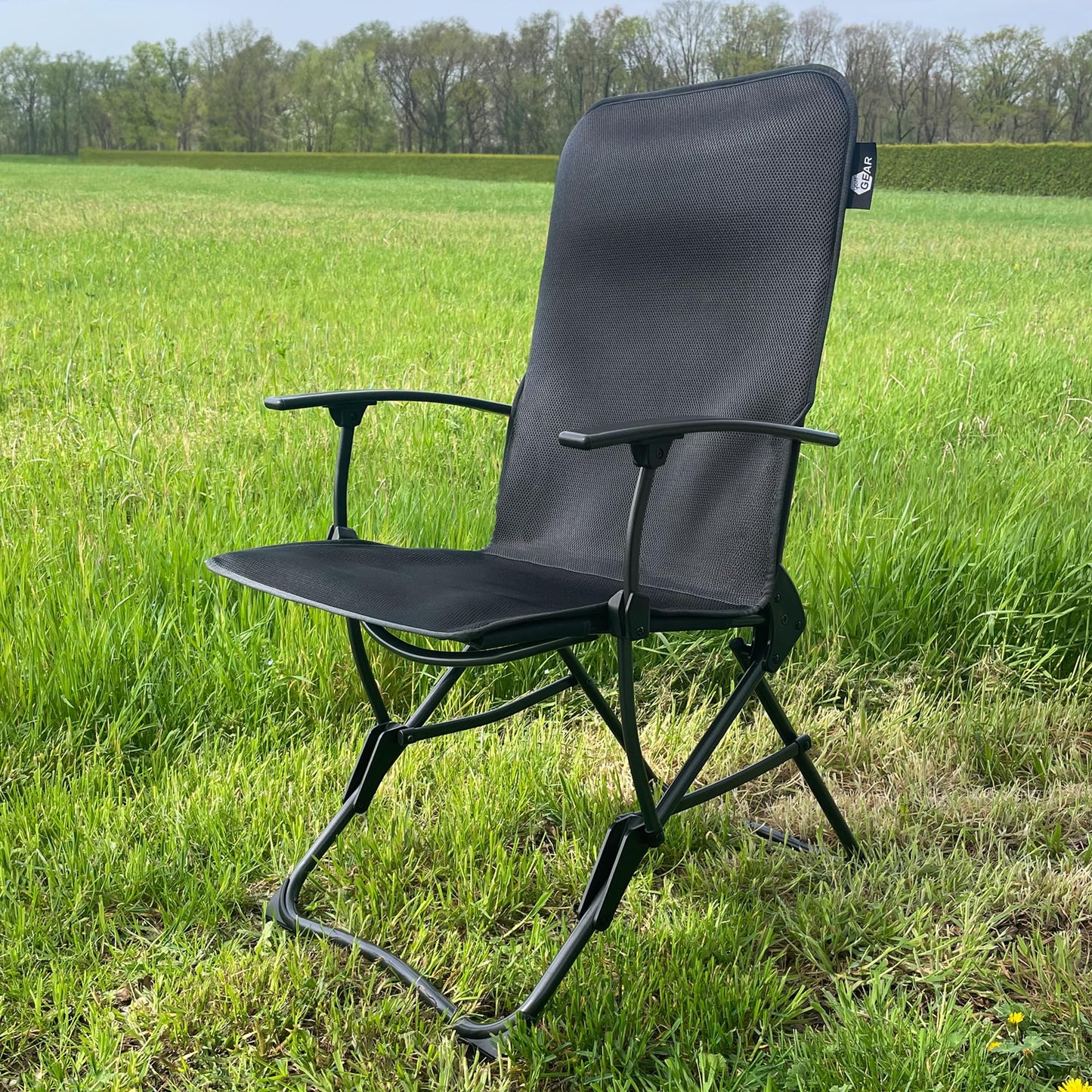 Camplinga krēsls carini, polsterēts saliekamais krēsls, 3D Mesh, maks. 180 kg, makšķerēšanas krēsls VW T5 T6 T6.1 bagāžniekam