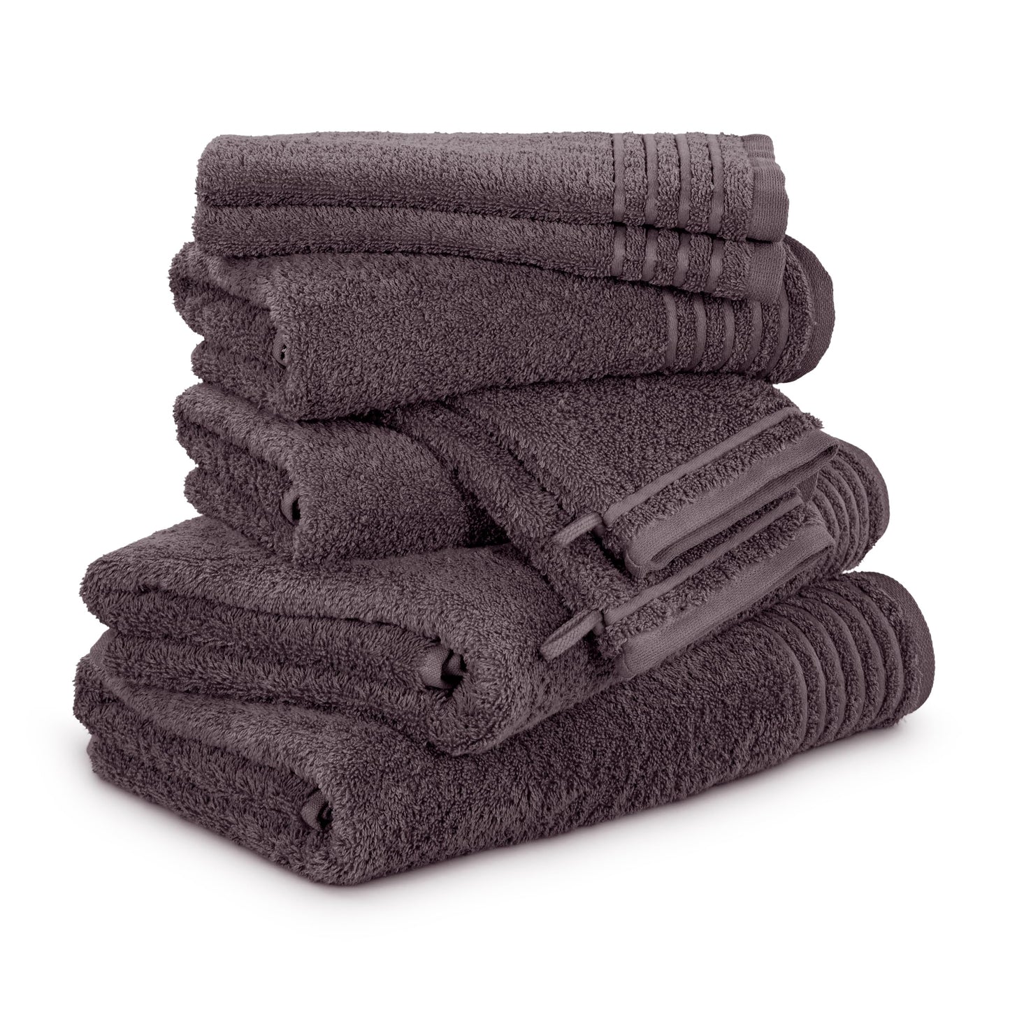 Dvieļu komplekts Möve New Classic 8 daļas, 100% kokvilna, Graphite, 480 g/m²