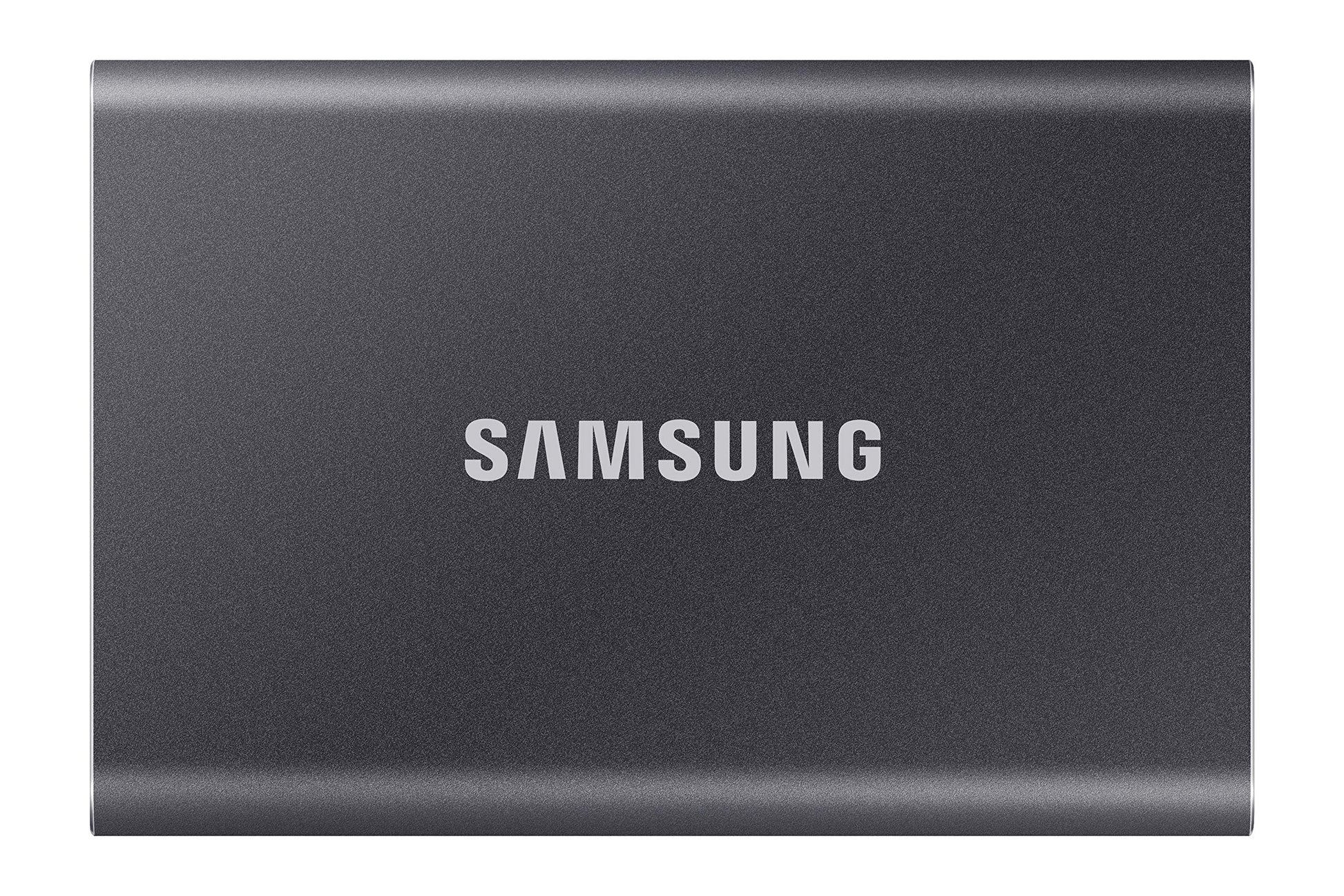 Samsung Portable SSD T7 - 1 TB, USB 3.2 Gen.2, 1,050 MB/s read, 1,000 MB/s write, external SSD for Mac, PC, and consoles.